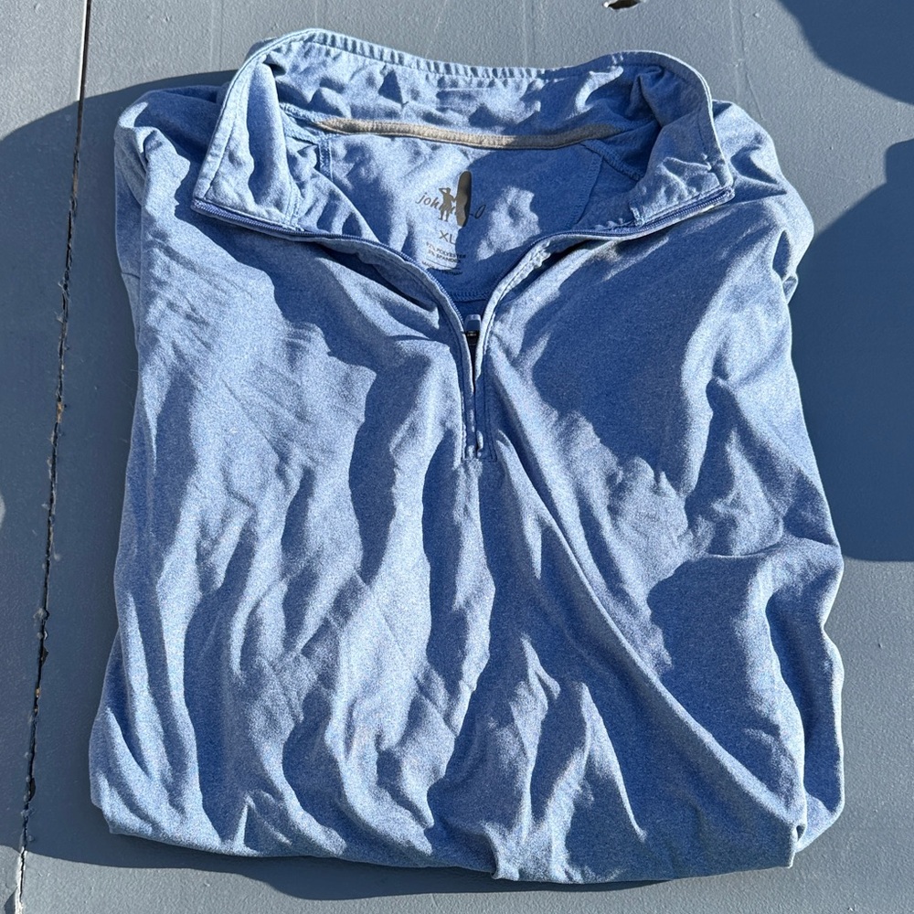 johnnie-O Light Blue Zip-Up Sweater
